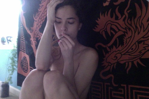 naked-yogi:  horus-bleu:  naked-yogi:  Documenting Saturday alone time.  Where did you get that dragon tapestry ? 😮  I got it from a smoke shop called High Life in Asheville, NC. It’s the largest smoke shop on the east coast and I’d highly recommend