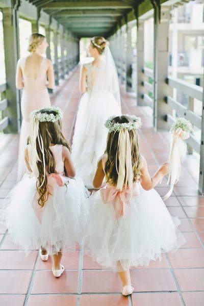 Red and white flower girl dress