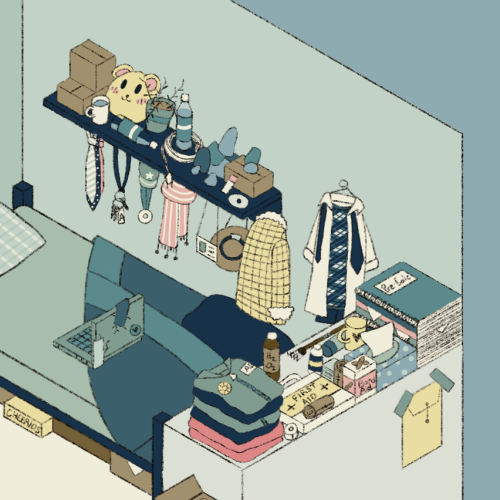 randykorn: Adam’s room!I was gonna draw it from the opposite perspective so you could see the 