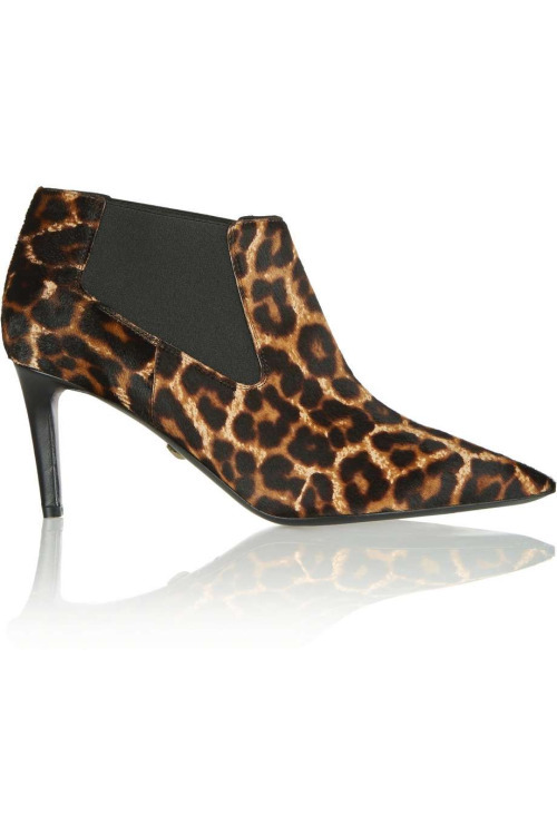 High Heels Blog Holter leopard-print calf hair ankle boots via Tumblr