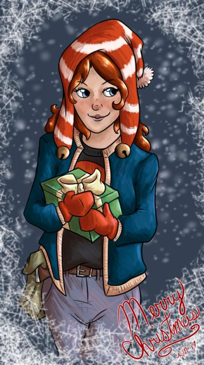 danaanroze: First of two pieces done in stream tonight! Abby is @commonwealth-hugs oc. Merry Christm