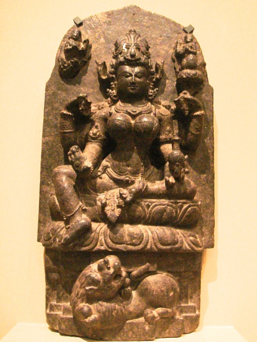 Sculpture ofParvati (Odisha, India, 12th century AD).  It is made ofschist, and is about 65cm tall.P