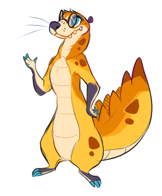 hootadoodle:  i was bored one day and doodled a fun little hybrid species for fun,