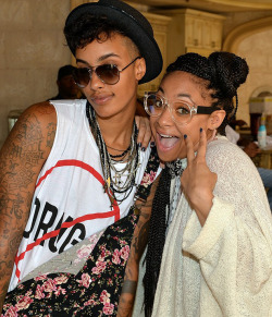 forthosewhocravefashion:  francetajohnson:  placentalasagna:   Raven out and about with model girlfriend, Az Marie Livingston for Ludacris’s “All White” event party.  DAMN  I love them  I love Raven soo much, so happy that she’s happy  