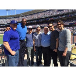 linkinpark:  at the #Dodgers game with Magic Johnson, Tommy Lasorda and Music For Relief supporter Scott Minerd.