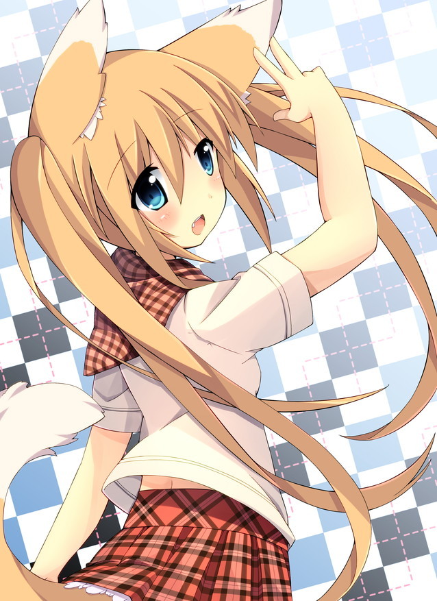 zombi-kittie:  Request for foxgirls in school uniforms 