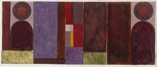Sophie Taeuber, Composition verticale-horizontale, 1917. Gouache sur papier.
Photo J.-P. Pichon © Fondation Arp, Clamart