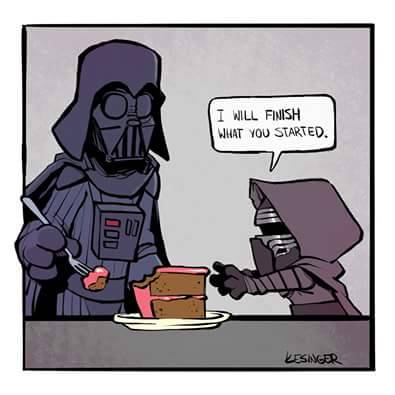 imthenic:  Lil Kylo &amp; Grandpa Vader by Brian Kesinger 