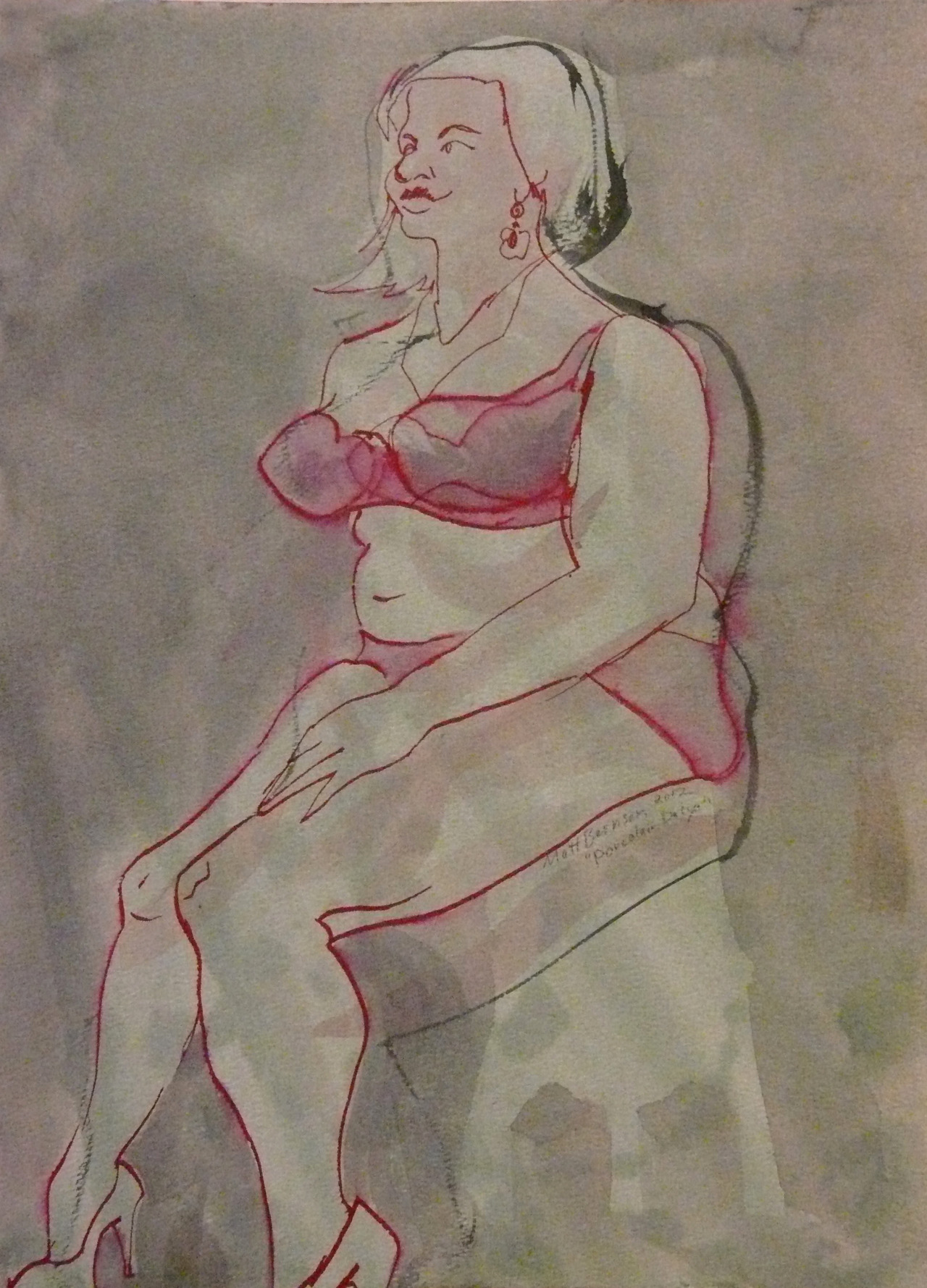 Drawings done at the Boston Dr Sketchy&rsquo;s a while ago.   Model: Porcelain