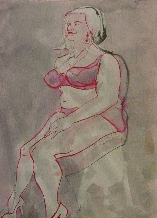 Drawings done at the Boston Dr Sketchy’s a while ago.   Model: Porcelain Dalya Ink and/or watercolor on paper.   11"x14"   2012   Matt Bernson