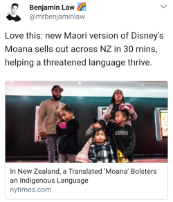 baelor:  sisters-not-lions:  jadedownthedrain: How cool is this?! Here’s a link to a news article and some videos about production (posted before the film was released) Their Moana is very talented, and their Maui is a local newscaster whose daughters