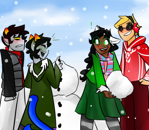 inktvisje:Hello! I’m your Secret Santa! I hope you like double date Katnep and Davejade fun times ^^