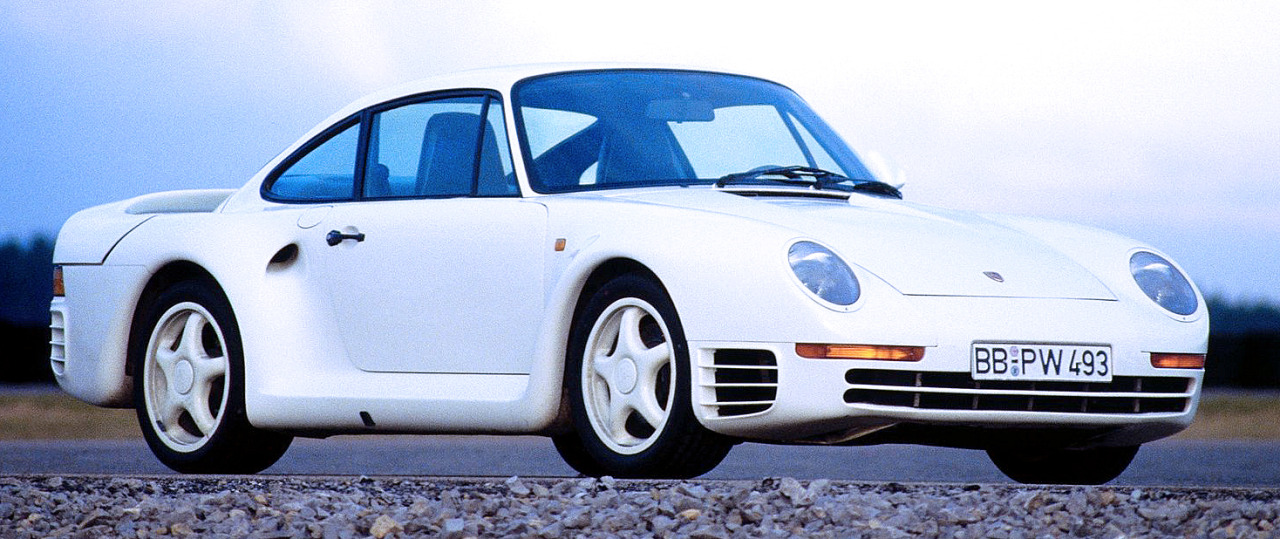 carsthatnevermadeit:  Porsche 959, 1986. The 959 series wasÂ manufactured from