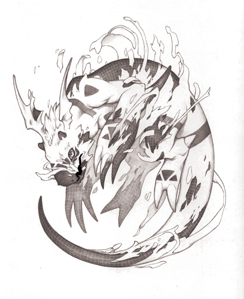 ashmackenzie:  I can finally post my piece for Pepper Breath, a Digimon fanzine! I adored the series when I was a kid and those starter digivolution sequences from season 3 absolutely blew me away, so this is a little tribute to that. If you’re interested
