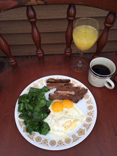 BREAKFAST ON THE PORCH.