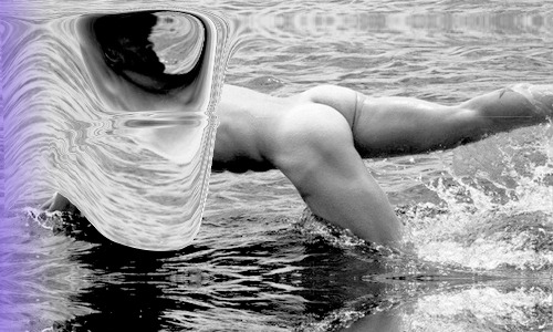 hubert-xxx:  Glitch Work de Hubert XXX - “Sexy Glitch - Jolies Fesses”. (Retouche numérique, à partir d’une photo). 2015. 