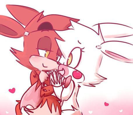 wolfiejay:  Foxy the Pirate &amp; Foxy the Mangle~ ♥  This is so cute omg :3
