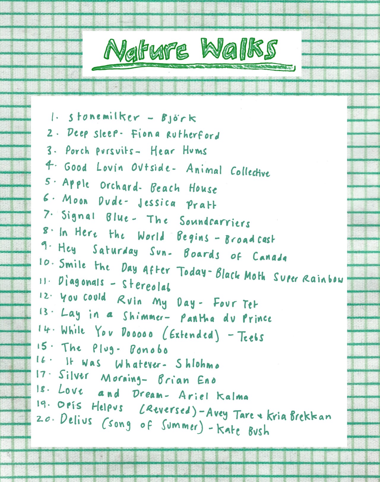 rookiemag:  Friday Playlist: Nature WalksA great-outdoors-appropriate mixtape.By