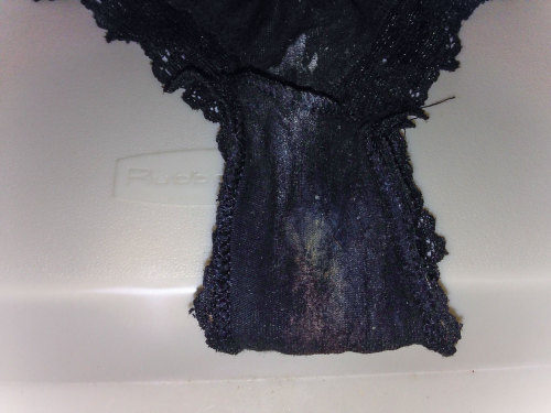  fletchbeast1 submitted:  The wife’s ! dirtypants: first pic is the original submission, the second one is pimped by me…