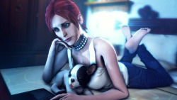 colonelyobo:  Don’t know why, but I got a spur to make more Claire with puppy :3Full Size