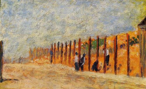 Peasants Driving Stakes, 1882, Georges SeuratMedium: oil,canvas