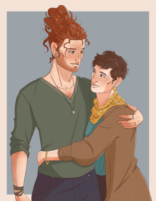 impossible-rat-babies: been wanting to draw rook and rebecca, so I did!