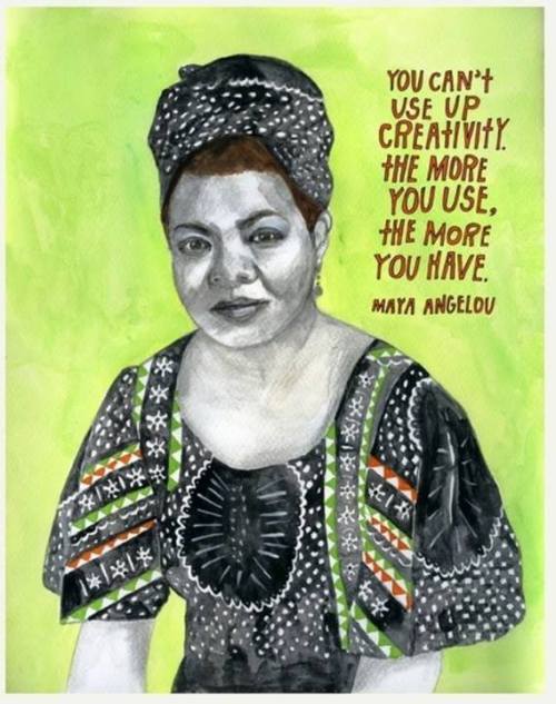 Porn fyblackwomenart:  Maya Angelou by  Lisa Congdon photos