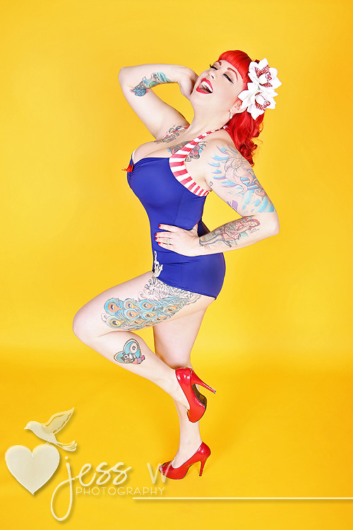 pinuppost:  Cortney Maylee, Pinup Model by Jess W Photography, with MUA by Cat Eyes and Curls. Hair Piece by NicCoCo Creations 