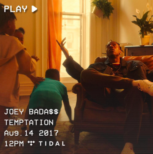 Today on Tidal at 12pm EST, Joey’s &quot;Temptation” video drops&helli