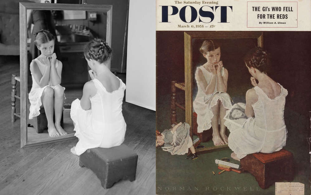 benrankel:  blueskyspeculation:  oftpffft:  slowlyeden:  Norman Rockwell reference