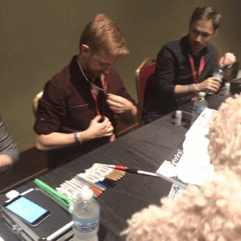 letcullensing:  This was at Ohayocon 2018, when one of my friends gave Jerry Jewell a gold medal and a piece of fanart!! He was so satisfied with himself lol  He’s also a total angel