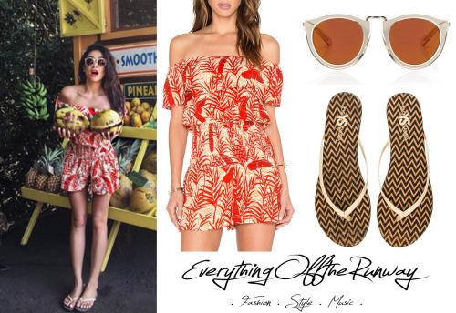 Shay Mitchell in Hawaii taken from her official Instagram account. Karen Walker Gold Harvest Su