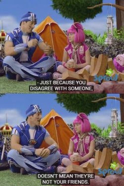 awhiffofcavendish: earthly-truth:  cisnowflake:  superion123: Saw this on twitter, felt like sharing this image here.(original tweet)  The lazy town fandom coming through for once.  How does Tumblr always go under the bar when it was set so low?  Its