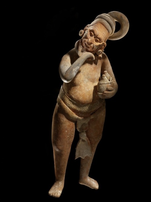 Mayan Pottery Figure. Isla Jaina (Jaina Island), Hecelchakán Municipality, Campeche State, Mexico. C