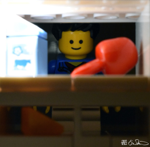 legogradstudent - Inspecting his fridge for something to eat,...