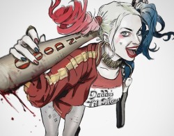 dceusa:  ​Jared Leto’s Joker and Margot Robbie’s Harley Quinn by @tiagodatrinti