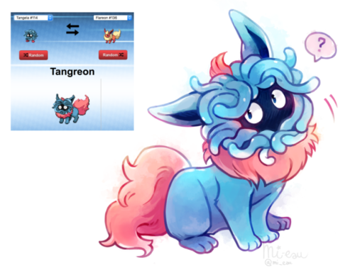 mieau:I had fun browsing the pokefusion website, and painted some of my favs! 