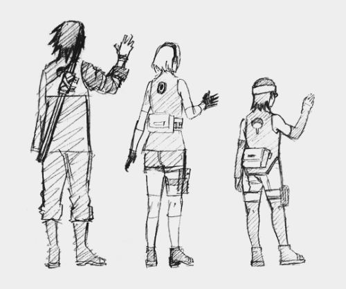 uchiha family: kishimoto’ skethes.