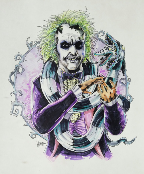 Beetlejuice on copics done! Giclee’s will be available in next week’s “Crazy For C