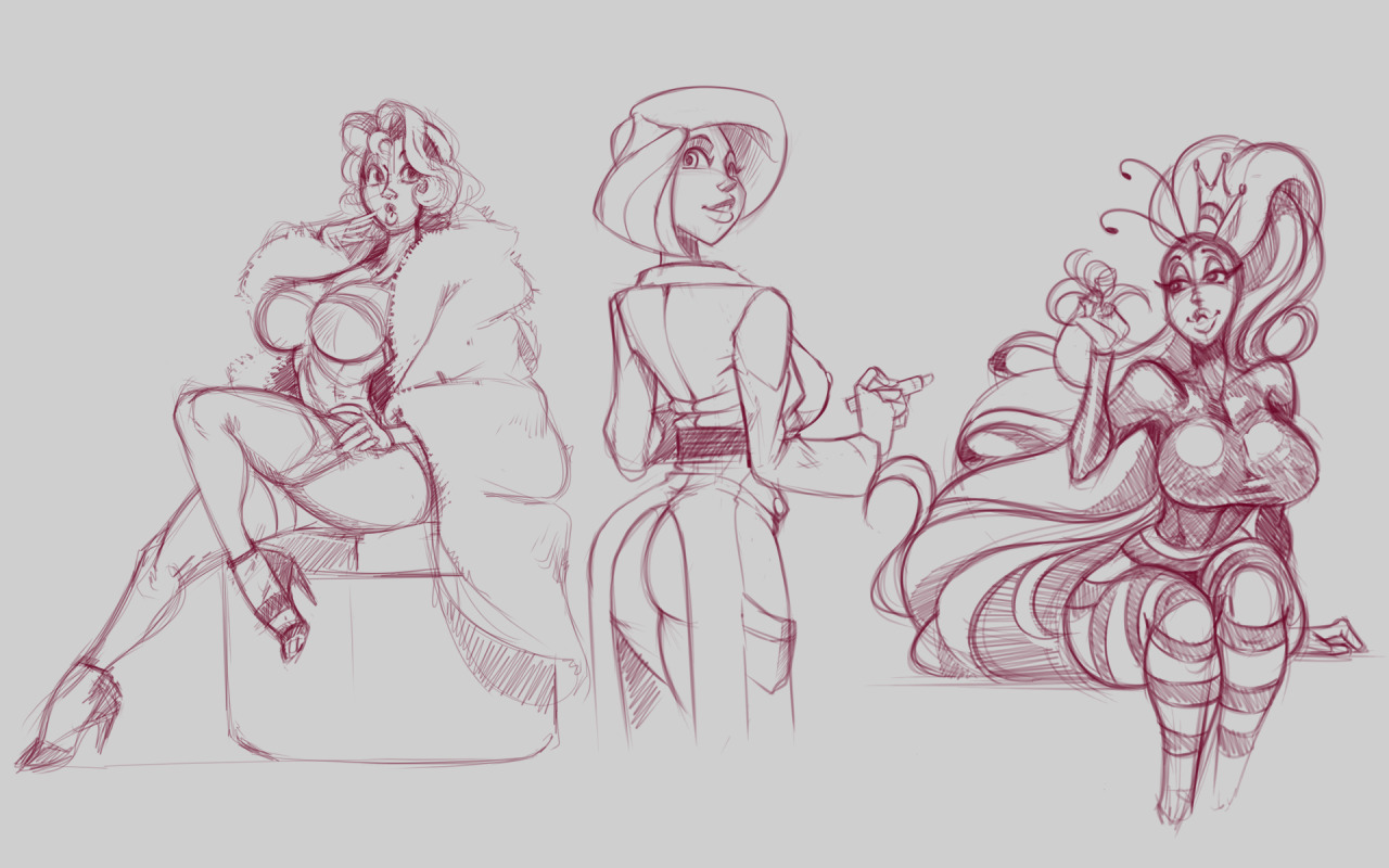 taboolicious: another few request sketches :) 40′s Vanessa tho… its asking me