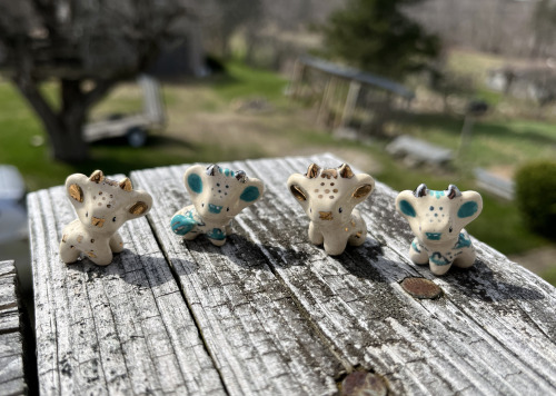 Helios cows will be back for the May 5th Etsy update, as well as new lil Turquoise cloud friends.  I