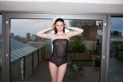 americanapparel:  Dana wears the Micro-Mesh