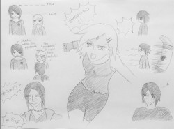 khuester:  @windsilk for your supermodel/bodyguard AU   (ﾉ◕ヮ◕)ﾉ*:･ﾟ✧  apologies for the downright crappiness (oh my god i can’t draw itachi despite him being my fav…) but i couldn’t stop myself after reading your post. 