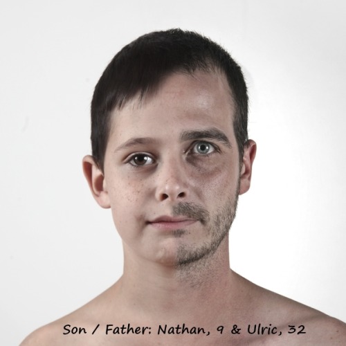 turecepcja:  crossconnectmag:Genetic portraits by Ulric Collette, photographer and graphic designer based in Québec City, Canada. A photographic research exploring the similarities between different members of the same familyPosted to Cross Connect by Mar