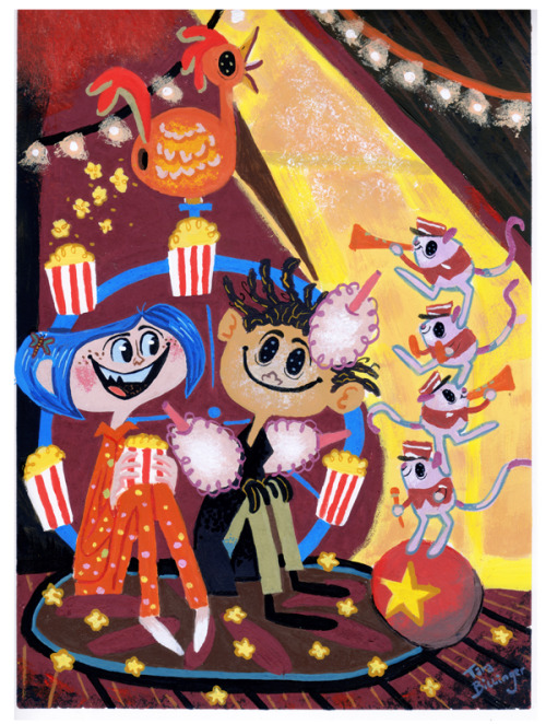 tarabillinger:“Circus of the Mouskas” my piece for the Laika 10th Anniversary art show at Gallery Nu