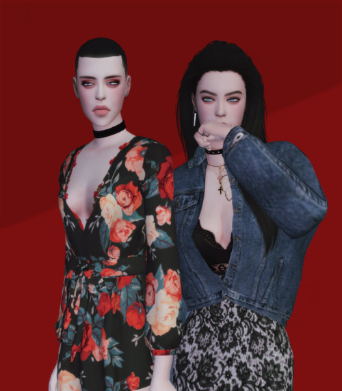 effiethejay: TS4 lookbook #1 Karina piercing / chocker / dress / bodysuit(under) Harper earing 