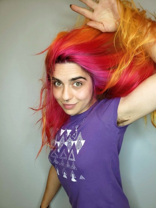 organichaos: Fire Feathers!!  My hair was done by the magnificent, magical color wizard queen of the