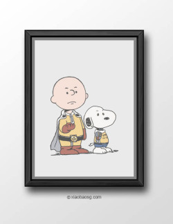 xiaobaosg:  P095- One Punch PeanutsInspired by One Punch Man and Peanuts. Created in peanuts comic style. Print:http://xiaobaosg.storenvy.com/products/15470187-one-punch-peanuts