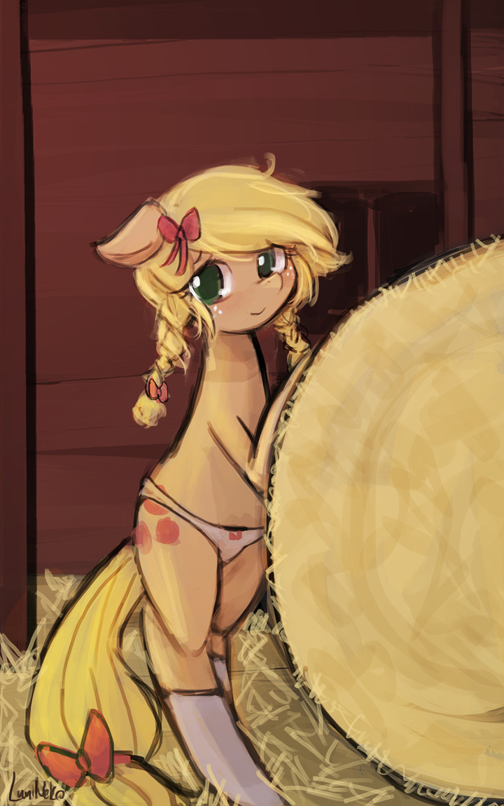 tehlumineko:  applejack is your waifu, in various states of undress. (45~ min speed