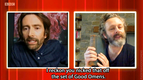 Michael Sheen And David Tennant On The One Show Playing A Guessing Game About Objects They Got From Sets.
